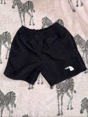 The North Face Black Athletic Running Shorts with White Logo